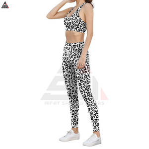 Conjunto de Yoga sin Mangas de Alta Calidad para Mujer, Ropa Deportiva de Spandex/Poliéster, Transpirable, Talla Grande XXL, Estampado Frontal Personalizado, Cintura Elástica - Product Image 5