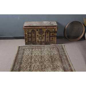 Tapis turc vintage, tapis de 3,9 x 6,7 pieds, tapis floral brun - Product Image 4