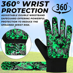 Gants d'entraînement de football unisexes pour enfants et adultes, respirants, antidérapants, résistants à l'usure, en latex imperméable, à fermeture à lacets, pour l'extérieur - Product Image 4