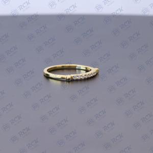 0,50 TCW Moissanite Round Half Eternity Ring para mujer Aniversario y regalo de cumpleaños Banda para el amor - Product Image 3
