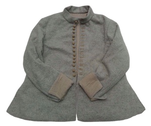 Chaqueta de lana gris estilo Guerra Civil, similar a las reproducidas para recreaciones históricas. - Product Image 1