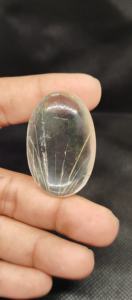 Pierre de cristal de quartz brésilien naturel, cabochon, belle pierre précieuse en vrac, propre et belle - Product Image 4