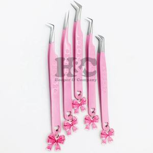 Pinzas de abalorios de venta superior, pinzas de extensión de pestañas personalizadas, pinzas sostenibles de la mejor calidad, logotipo personalizado, abalorio de pestañas de visón - Product Image 2