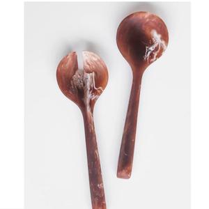 Ensemble de couverts élégant à poignée en résine avec design scintillant doré, parfait pour les dîners élégants à la maison et les cadeaux - Product Image 4