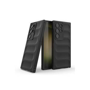 Coque arrière souple en silicone TPU Netzy pour Samsung Galaxy S24 Ultra, motif ethnique ajouré noir avec finition givrée style Ins - Product Image 2