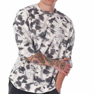 T-shirt surdimensionné pour homme grande taille en polyester/coton avec logo personnalisé, respirant, style décontracté, en vente en ligne - Product Image 3