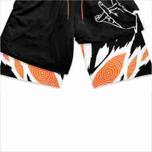 FIT FRONT Industry's New Design Double <b>Layer</b> Compression Shorts Breathable Casual Solid Pattern in Various Sizes - Product Image 3