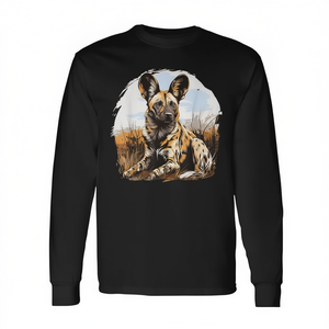 Camiseta de manga larga Wild Dog para amantes de los animales, diseño de naturaleza y vida silvestre - Product Image 2