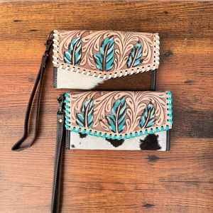 Best-seller Portefeuille pour femme en cuir de vachette de haute qualité Pochette usinée fabriquée à la main Nouveau Designer Multi-Usage Fashion Lady - Product Image 3