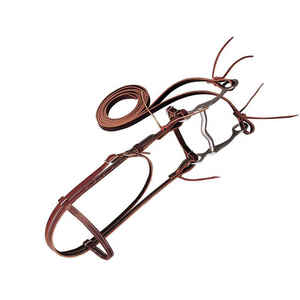 Leather Horse Bridle With Reins Adjustable Bridle With Bit for Sale - Product Image 2