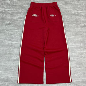Pantalon de sport à rayures tendance, coupe droite, avec logo brodé, pantalon de survêtement ample en coton de haute qualité, pantalon de survêtement oversize pour homme à jambe large - Product Image 2