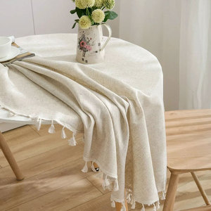 Vêtements de table multicolores de taille de logo sur mesure 100% nappe en lin pur nouveautés linge de table durable - Product Image 3