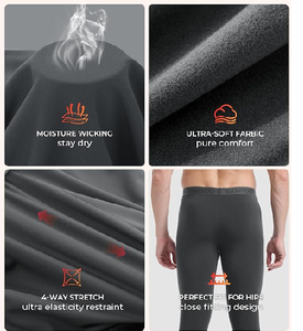 Men's <b>Thermal</b> Compression Pants, Athletic <b>Leggings</b> Base Layer Bottoms - Product Image 6