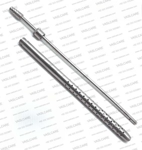 Instrumentos quirúrgicos ENT Poole tubo de succión recto 20 cm de diámetro 10 mm tubo de succión Poole de acero inoxidable aprobado por la CE - Product Image 5