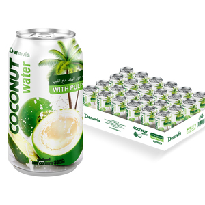 Bán Buôn Denavis 100% Gốc Dừa Nước Với Bột Giấy 330Ml Có Thể Từ Việt Nam Thấp Calorie-Miễn Phí Mẫu-OEM Được Chấp Nhận - Product Image 1