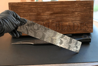 Billet d'acier damas personnalisé fait à la main de haute qualité vierge pour la fabrication de couteaux couteau vierge à lame fixe