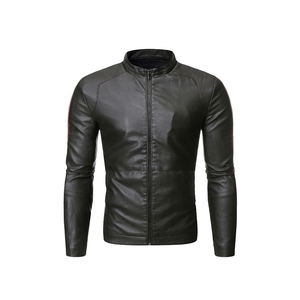 2023 personnalisé hommes haute qualité 100% veste en cuir respirant fourrure de mouton et cuir de vache brodé veste d'hiver en vente - Product Image 2