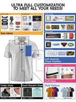 Polo de Golf Deportivo con Cuello Tipo Waffle, Tejido Elástico en 4 Direcciones, 92% Poliéster, 8% Elastano