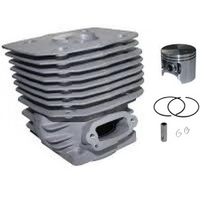 Cilindro y Pistón Compatibles con Husqvarna Hus Partner K1260, 60 mm, Ref. 504516, Piezas de Motor para Maquinaria - Product Image 1