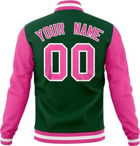 Chaqueta Varsity Extra Grande de Lona de Alta Calidad, Ecológica, Impermeable, con Bordado Personalizado de Letras en Cuero, Estilo Béisbol - Product Image 4