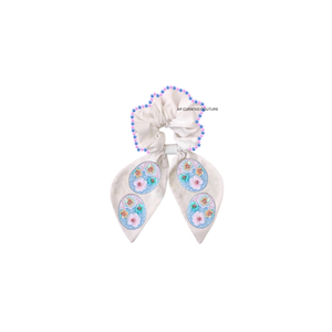 Chapeau de Pâques en tissu rayé avec des œufs de lapin, coloré, joli, de haute qualité, personnalisable, brodé à la main, avec des perles - Product Image 4