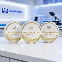 Bloc de zircone 3D Plus, dégradé multidimensionnel à 6 couches, 45-57% ultra translucide, disque dentaire multicouche le plus vendu