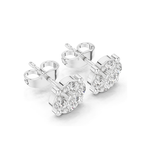 Boucles d'oreilles en diamant de laboratoire 0,34 CT pour femmes, clarté VVS-VS EF, or 18 carats, 14 carats, 10 carats et argent 925, or rose, or jaune, or blanc - Product Image 5