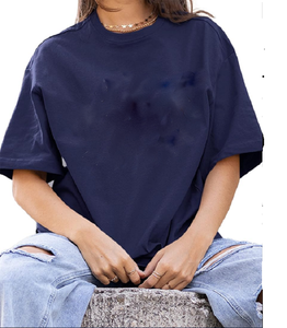 เสื้อยืดตัวยาวลำลองสำหรับผู้หญิงขนาดใหญ่พิเศษเสื้อยืดคอกลมลูกไม้ตกแต่งโลโก้เสื้อผ้าแห้งเร็วย้อมสีแบบทึบลายไม้บังคลาเทศสำหรับผู้ใหญ่ - Product Image 3