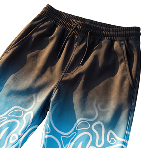Survêtement unisexe à motif abstrait dégradé, manches longues, fermeture éclair, respirant, streetwear adulte, printemps, 100% polyester, doux - Product Image 4