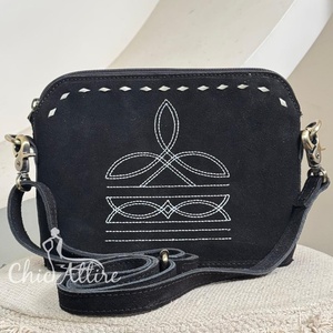 2025 vente en gros nouvelle grande capacité point de botte noir daim cuir épaule sac à bandoulière haute qualité femmes mode sacs à main - Product Image 1