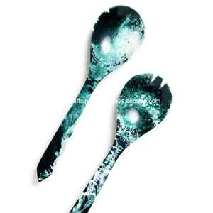 Herramientas de resina para ensaladas hechas a mano: cuchara Tenedor de alta calidad para mesa de cocina casera para proveedores indios - Product Image 1