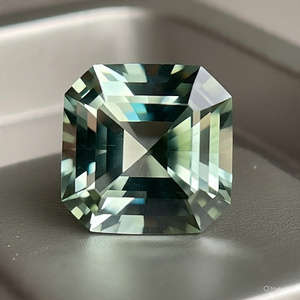 Free Gift Included 3ct Green Color Ascher Square Cut D Grade VVS1 Fast Shipping! <b>Loose</b> <b>Moissanite</b> - Product Image 5