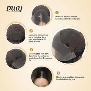 Perruque synthétique Amaris C-DWY sans colle, partie libre, 134 Lace Front, longue, lisse, marron avec mèches blondes - Product Image 5