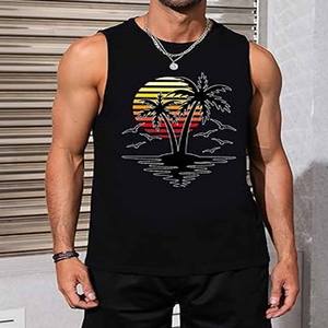 Camisetas sin mangas para hombre, chaleco de entrenamiento de punto sin mangas personalizado para gimnasio, camiseta sin mangas ajustada para hombre, camiseta sin mangas de entrenamiento para hombre cargada por Dress Sports - Product Image 3