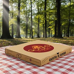 Caja de Pizza de Papel Kraft Ecológica Impresa Personalizada para Marketing de Restaurantes, Apta para Microondas, Dimensiones Personalizables - Product Image 6
