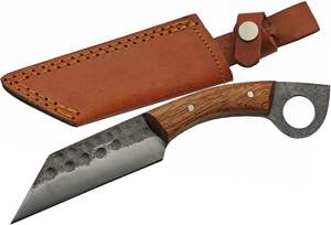 Couteau de chasse et de camping MDM AXES KNIVES 9.5 Full Tang en acier Damas, lame en acier 3Cr13 de qualité industrielle HRC60-65, manche en acier - Product Image 6