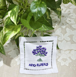 Fabricant de sachets de lavande brodés à la main, oreiller, sac à sachets, coton blanc, broderie Quang Thanh de haute qualité - Product Image 4