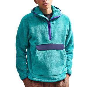 Sweat à capuche d'hiver en molleton sherpa 100% coton pour homme, nouveau modèle, design personnalisé, avec broderie, veste pour homme - Product Image 1