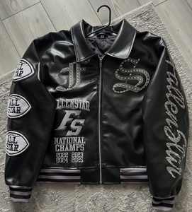 Veste de baseball pour femme, nouvelle collection 2026, qualité supérieure, avec manches en cuir satiné respirant, design personnalisé - Product Image 3