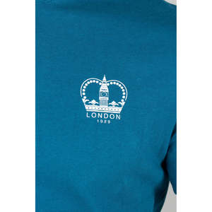 Low MOQ Custom Logo Men's Sea Green Silk Screen <b>Printed</b> Casual Crew Neck Shirt 100% Cotton Poplin Fabric Breathable - Product Image 4