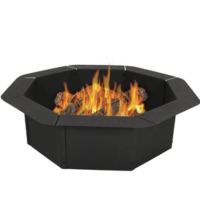 Nuevo Anillo de Fogata Redondo de Metal con Soporte, Anillo para Fogatas Enterrado para Jardín, Patio Exterior, Cubierta para Lluvia, Protección contra Chispas, Ecológico - Product Image 3