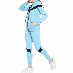 Ensemble deux pièces personnalisé pour femmes Ensembles de survêtement pour femmes Pantalon de jogging Vêtements d'entraînement décontractés pour femmes Survêtements d'entraînement à rayures - Product Image 6