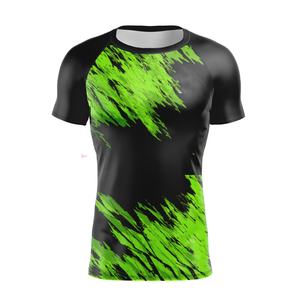 Camisa de compresión personalizada de manga corta con logotipo de surf Mma Bjj Sublimado Jiu Jitsu Rashguards Diseña tu propio protector de erupción personalizado - Product Image 1