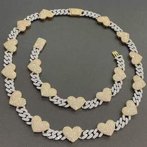 Cadena de eslabones cubanos de plata 925 de 18MM de calidad superior VVS Moissanite Diamond Hip Hop Style Iced Cuban Link Necklace - Product Image 6