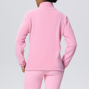 Ropa deportiva ligera para mujer al por mayor con bolsillos y cremallera atlética para yoga, correr, gimnasio, ropa informal, chaqueta con capucha y cremallera completa - Product Image 5