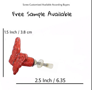 Red Butterfly Distressed Cast Iron Furniture Handles Modern Kitchen <b>Door</b> Cabinet Drawer Knobs <b>for</b> Wardrobe Dresser <b>for</b> Bathroom - Product Image 3