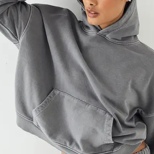 Sweat à capuche tendance pour femmes / Service OEM pour les acheteurs en gros, texture lisse, sensation moderne avec conception de logo et prix avantageux - Product Image 2