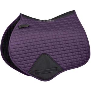 OEM vente en gros cheval équestre anglais tout usage foret en coton coussin de selle profilé couleur violet foncé garniture assortie - Product Image 1