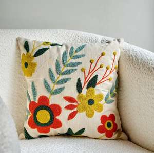 Luxury <b>Tufted</b> Designer Vintage Boho <b>Cushion</b> <b>Cover</b> Luxury Handwoven Decorative Throw Pillow by Indian Textiles H/L Pattern - Product Image 3