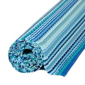 Netline Home Reversible Washable <b>Outdoor</b> <b>Rug</b>-Blue Polypropylene Travel Carpet Modern Square Pattern - Product Image 4
